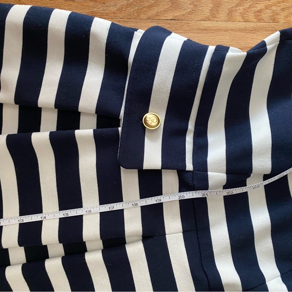 Demure Navy Striped Dress - Picture 2 of 6